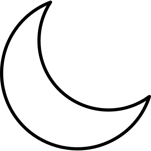 night, Moon Phase, Half Moon, nature icon