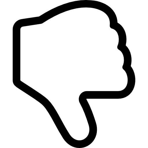 thumb down, Emoticon, Bad, Hand, Gestures icon