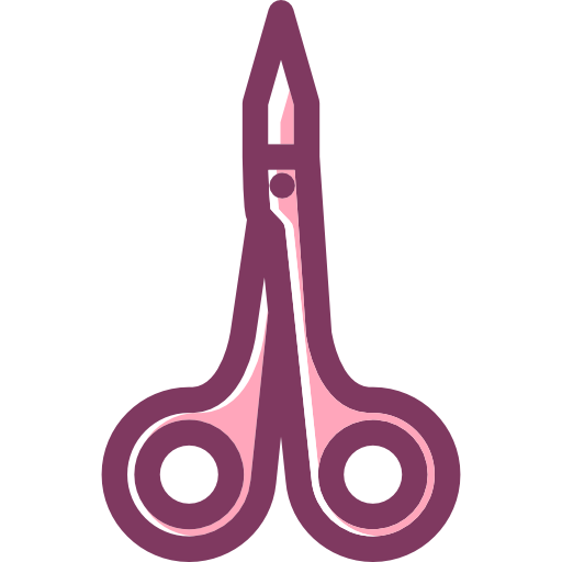 Fashion Manicure Beauty Salon Lipstick Tools And Utensils Grooming Beauty Makeup Scissors Icon