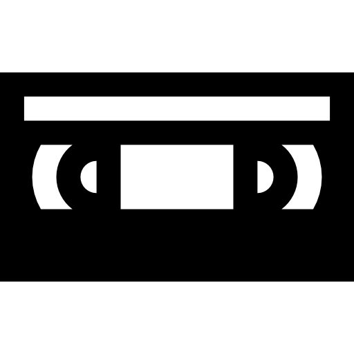 Vhs, recording, tape, technology icon