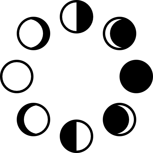Moon, Moon Phases, meteorology, nature, full moon, Astronomy icon