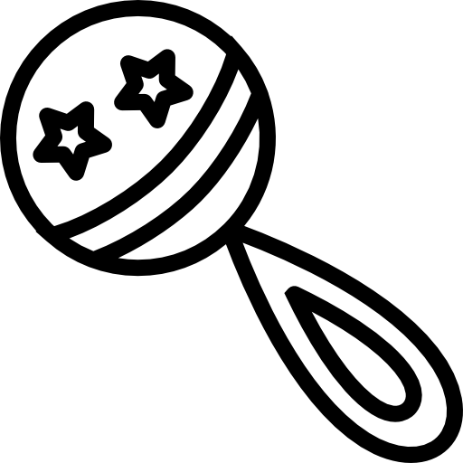 black and white rattle