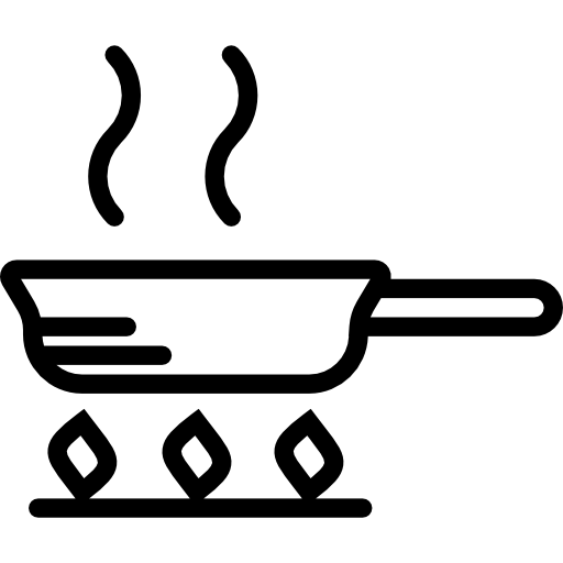 Frying, food, Cook, Cooking, fire, Pan, hot icon