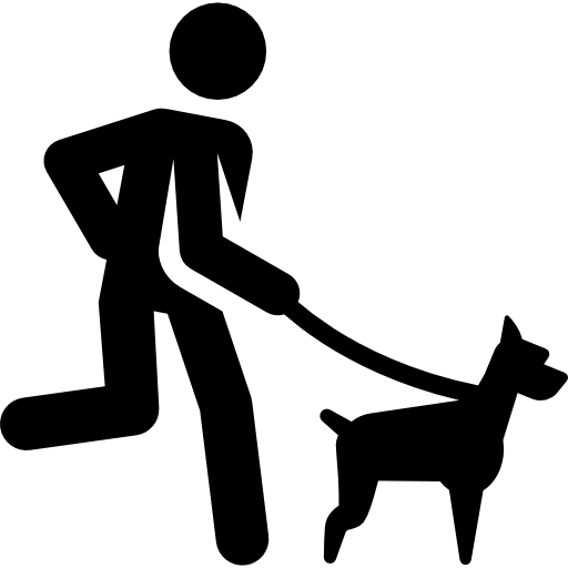 Walking The Dog, dog, Humanpictos, Routine, stick man, pet, people icon