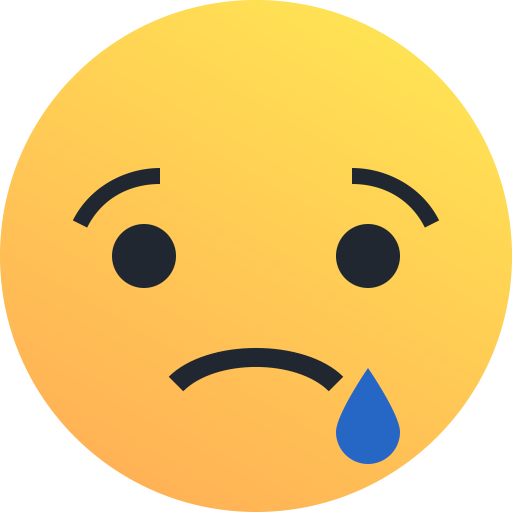 reaction, Emoji, sad, Emoticon, tear icon