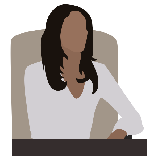 Business lady, woman in a chair, manager, chief, Director, person