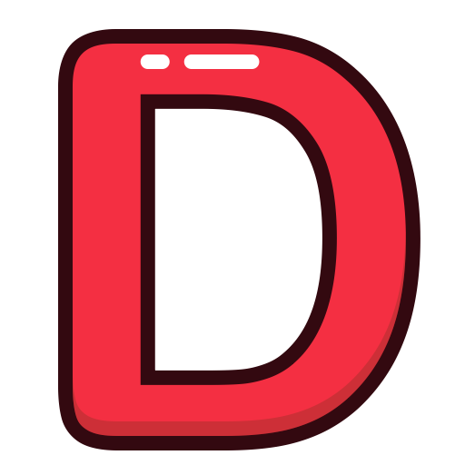 Letter Red D Alphabet Letters Icon