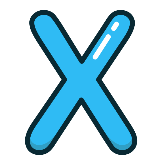 Blue Letter X Alphabet Letters Icon