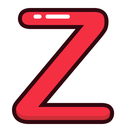 Letter Red Alphabet Z Letters Icon