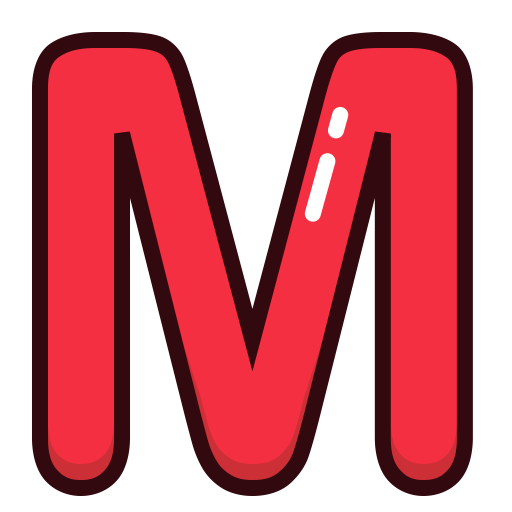Letter Red M Alphabet Letters Icon