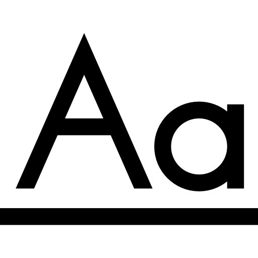 Font Text Option Edit Tools Style Signs Writing Tool Text Format Icon