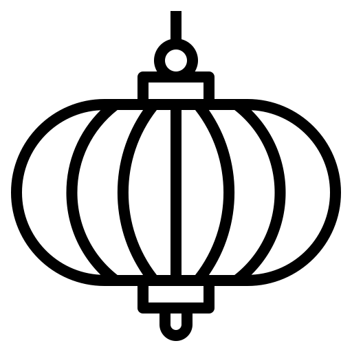 chinese, Lantern, hanging, new, year icon