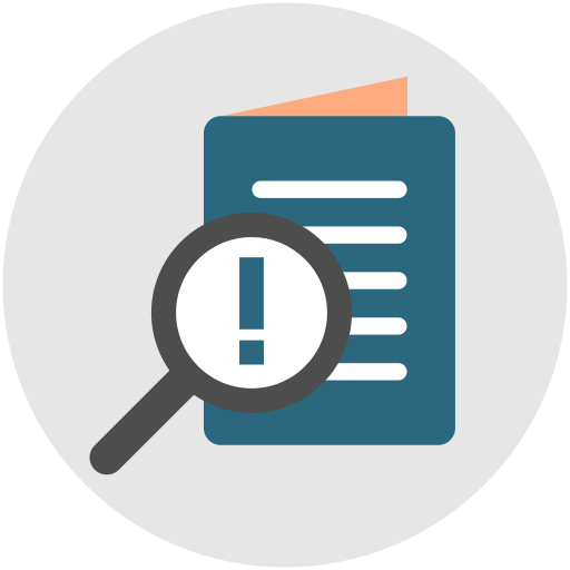 Paperwork, Assessment, paper, search, Attention, research, document icon