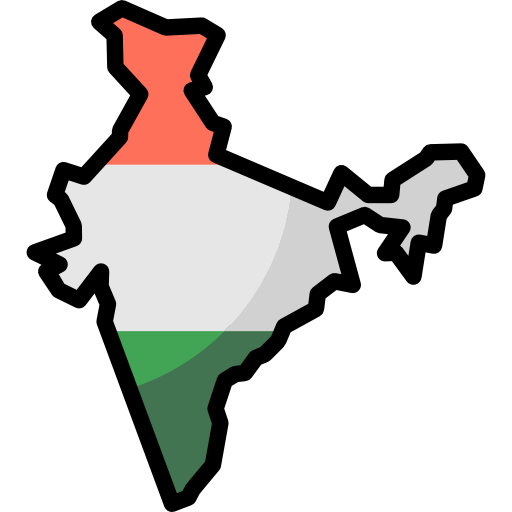 Map, Borders, India, Geography, Nation, Maps And Location, Frontiers icon