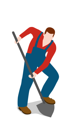 Farm, Farmer, digging, Man, people, male, shovel icon