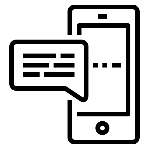Mobile Message Chat Function Icon Mobile Message Chat Function Icon