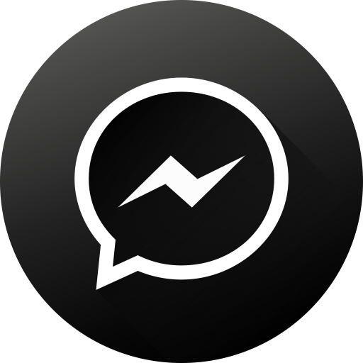 Media Messenger Gradient Social Media Social Long Shadow Black White Icon Media Messenger Gradient Social Media Social Long Shadow Black White Icon