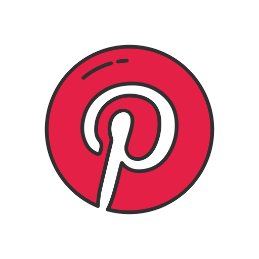 red pinterest logo