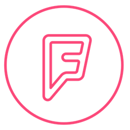 Locations Social Line Location Foursquare Circle Neon Icon