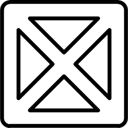 Slim Icons Buttons Interface Outline Outlined Square Button Close Delete Cross Icon