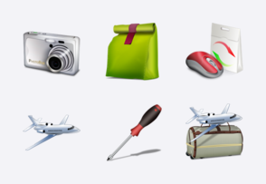 Bags and boxes icon packages