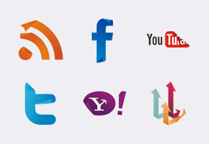Social sticker set icon packages