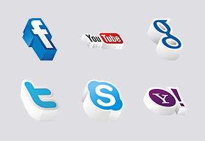 Amazing 3D social icons icon packages