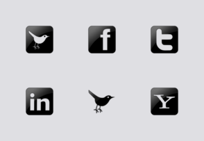 Black Social Media icon packages
