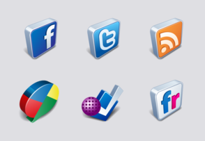 Vector 3D Social Icons icon packages