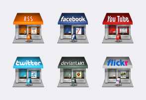 Social store icon packages