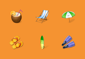 Vacation icon packages