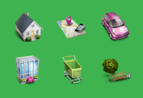 Urban stories icon packages