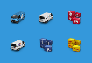 Antreposhop containers icon set 4 icon packages