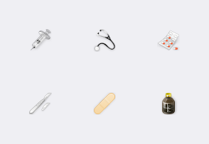 Medical tools icon packages
