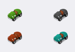 Colorful auto icon packages