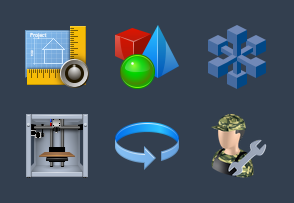Free 3d Printer Icon Set icon packages