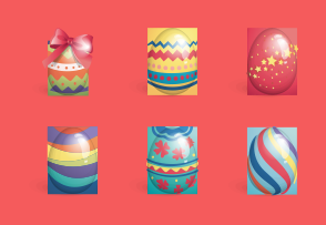 Vector easter eggs icon packages