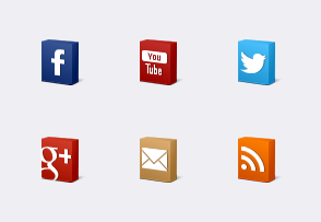 3D Box Social Media Icons icon packages