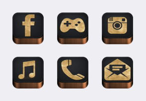 wood leather apple icons icon packages