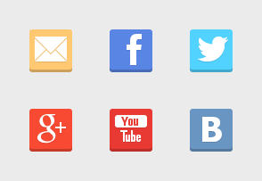 Flat 3D Social Media icon packages