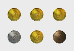 Payment systems - coins icon packages