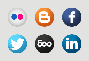 Inficons Round Brand Set icon packages