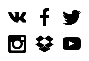 Social Glyph icon packages