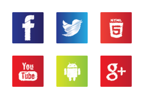 Social Scribble icon packages