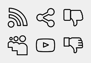Social Media set icon packages