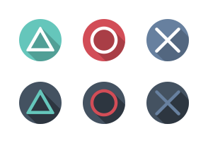 Playstation controller buttons icon packages