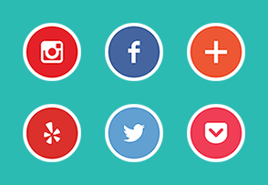 Flat Social Media Icons icon packages