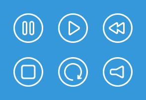 Audio, sound and video icon packages