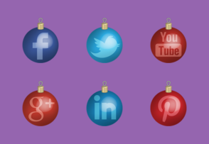 Christmas Toys Social Media Icons Set icon packages