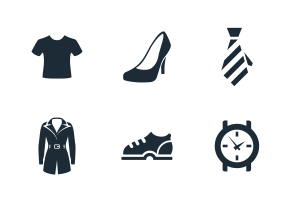 Clothing and accessories icon packages